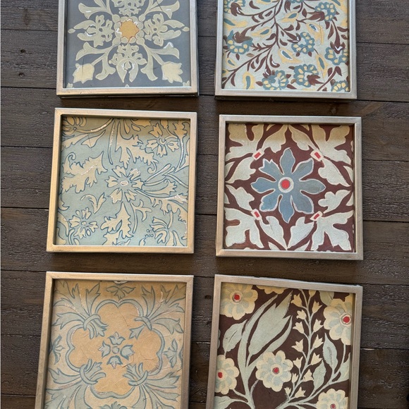 Ballard Designs Set of 6 wall tiles 8x8 - Picture 2 of 4